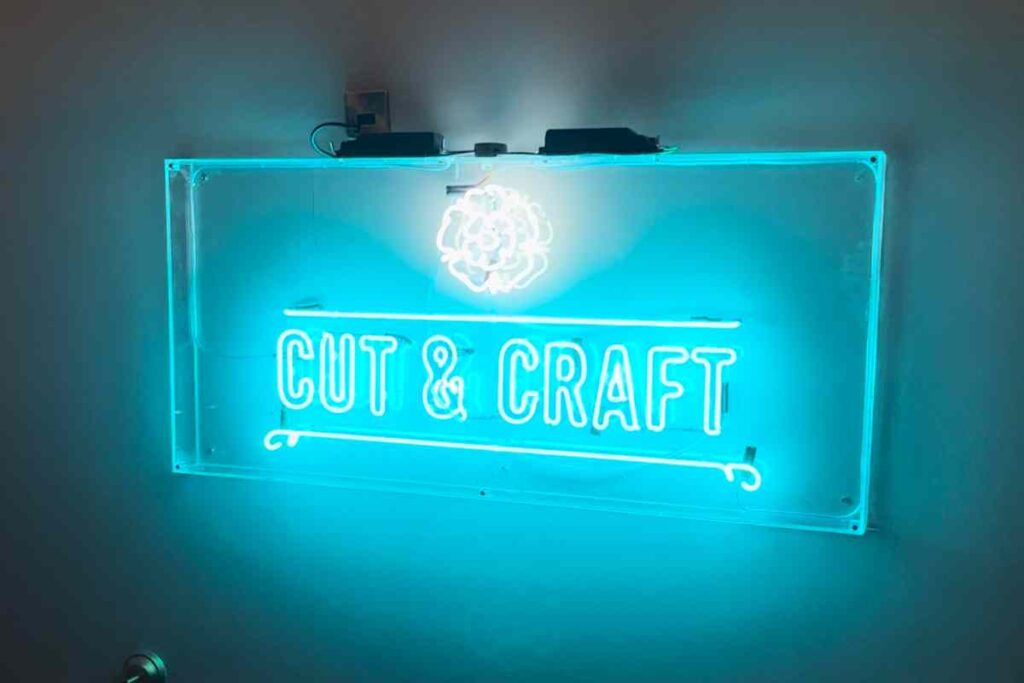 Entrance Cut and Crafts York led sign