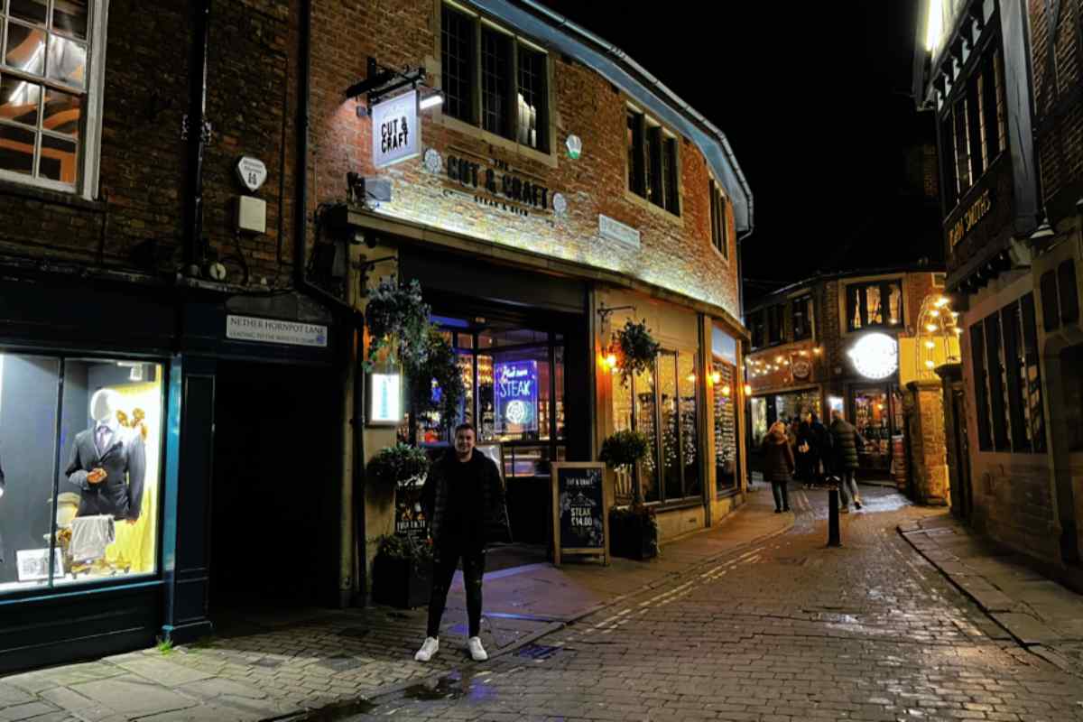 Me outside Cut and Crafts York