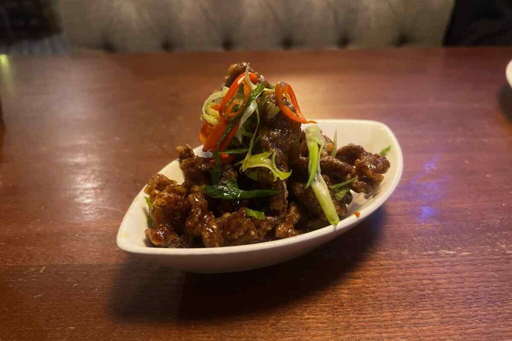 Crispy Chilli beef starter