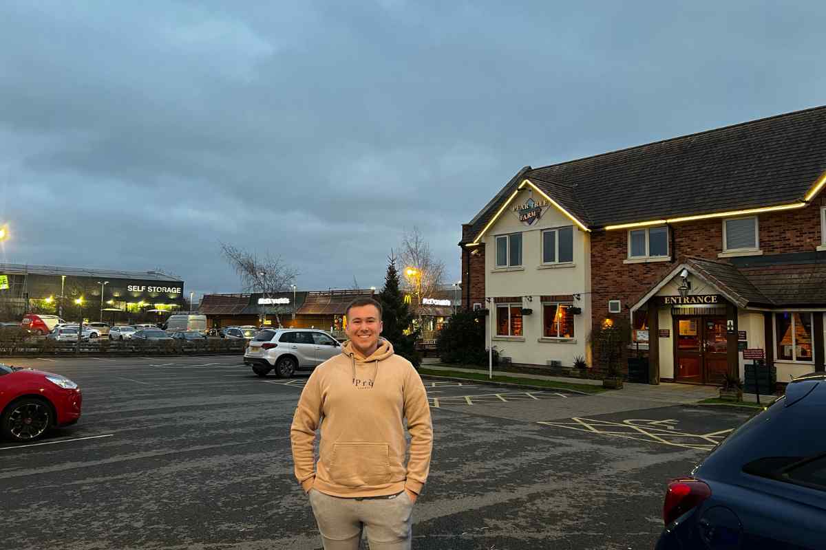 Me Outside Pear Tree Farm, Monks Cross