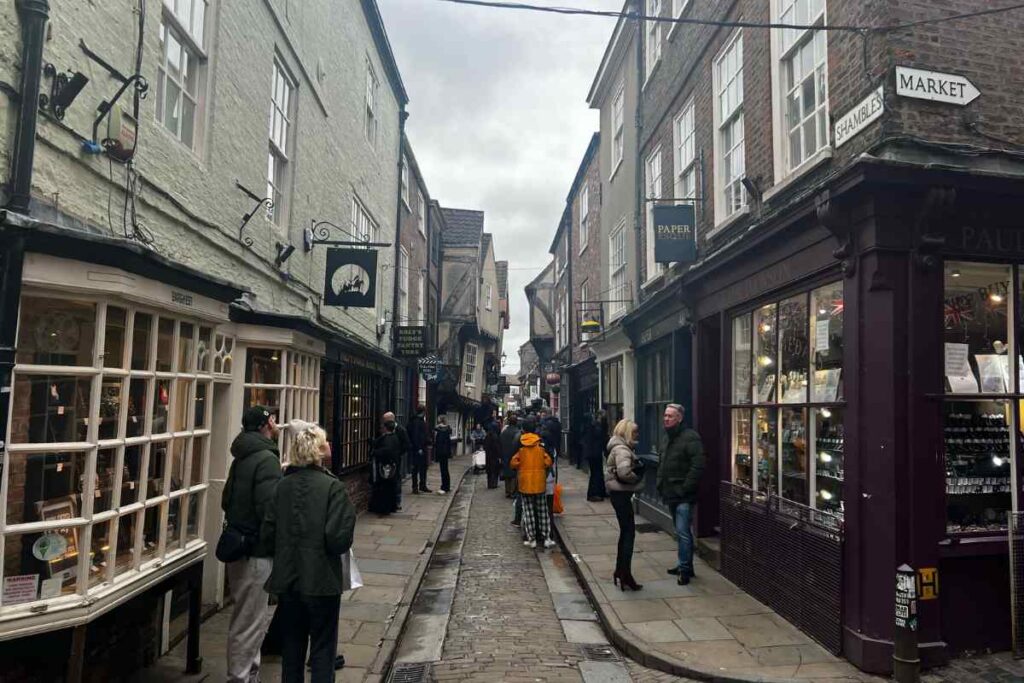 Walking around The Shambles in York