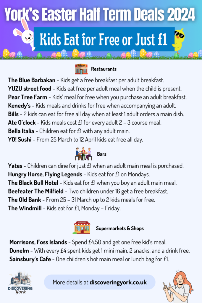 York Easter kids meal free