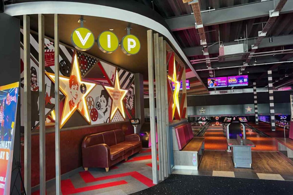 Visit Hollywood Bowls VIP Bowling lane and seating