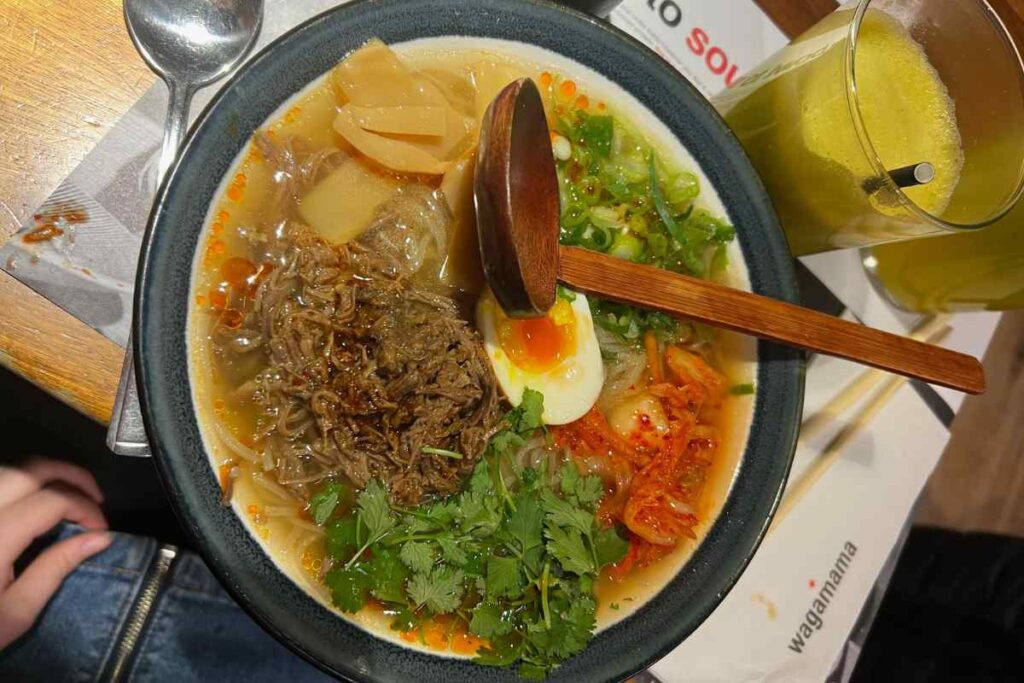 Hot Tantanmen Beef Brisket Ramen at Wagamama York