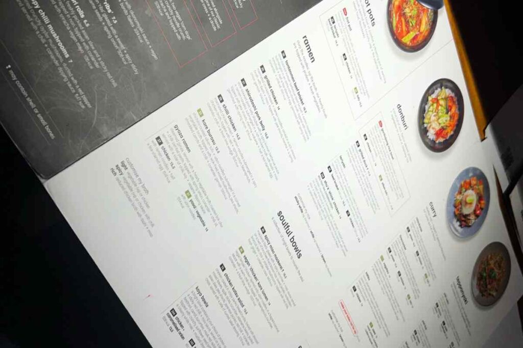 Wagamama York Menu