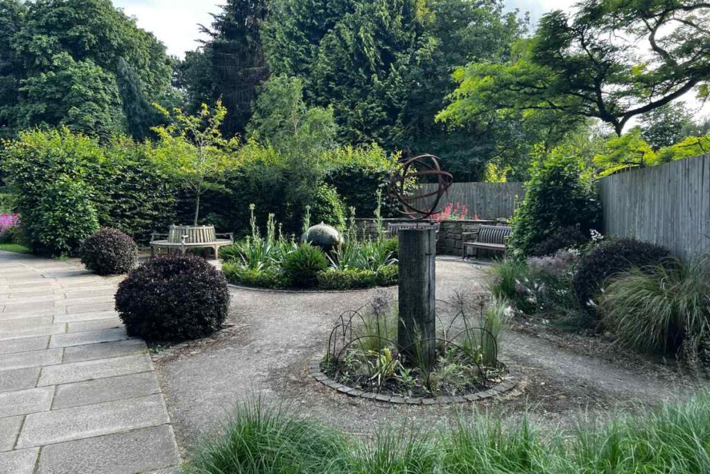 Walking near Art Sculptures at Main Entrance - Homestead Park York