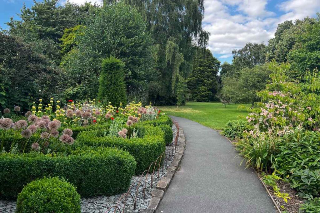 Walking near Homestead Park Flower Garden