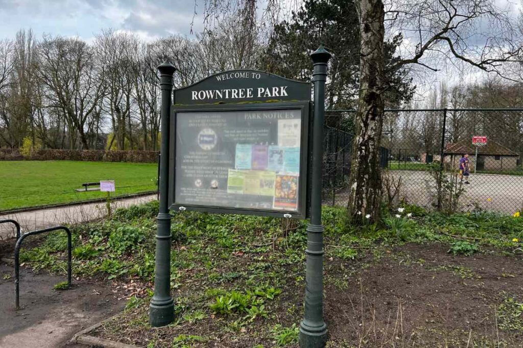 Rowntree Park Entrance Sign